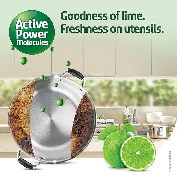 Pril Lime Liquid Dishwash Gel - 425ml | Dish Cleaning Liquid Gel with German Technology - Active Power Molecules Leaves No Residue, Grease Cleaner For All Types of Utensils 8902102163695 - 425 ml, Green