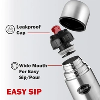 Cello Flipstyle Thermosteel Water Bottle with Jacket 1000ml, Silver | 24 Hours Hot and Cold | Double Walled | Vacuum Insulated Flip Lid Flask Bottle | Perfect for Water, Tea, Coffee & Cold Beverages - 1000 ML, Multi-color