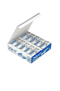 Doms Non-Toxic Dust Free Extra Long Eraser Box Pack | For Clean & Clear Erasing | Stationery Gift Item For Kids & Students | Pack of 20 Pieces