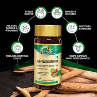 Zandu Ashwagandha 60 Veg Caps | 100% Pure Ashwagandha Root Extract | Scientifically Proven for Stress Relief With 5X Withanolide*| Boosts Immunity & Stamina | Rejuvenates Mind & Body| No Preservatives
