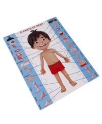 RATNA'S Parts of Body Jigsaw Puzzle for Kids with 2 in 1 Write and Wipe Board with Body Parts - ‎27 x 14.9 x 4.5 cm, Multi-color