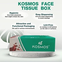 Kosmos Soft Touch Facial Tissues, 4-Pack (75 Pulls/Box, 150 Sheets/Box), 100% Virgin Pulp, Ultra-Soft & Absorbent, 17x20 cm - Hypoallergenic, Eco-Friendly, Gentle for Sensitive Skin
