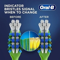 Oral-B Criss Cross Deep Clean Medium Bristles Manual Toothbrush For Adults,Tongue Cleaner,  Tooth Brush Set, Oral B Dentist Recommended Brand (Family Pack of 4) - Multicolour