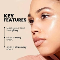 MARS Illuminati Base Dewy Primer with Highlighter | Glowy Dewy Primer for Face Makeup  - 45 ML, PInk Beam