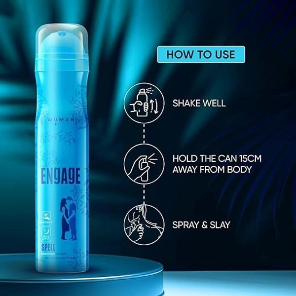Engage Spell Deodorant for Women, 150ml/165ml Deo Body Spray (Weight May Vary)