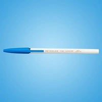 Reynolds 045 Fine Carbure Blue Ballpen, Pack of 10