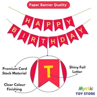  Happy Birthday PAPER Banner  - Red