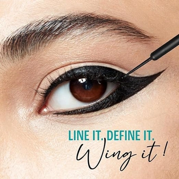 Lakme Eyeconic Liquid Eye Liner, Black, Long Lasting Matte Waterproof Liner - Smudge Proof, Transfer Proof Eye Makeup for 24 hrs - 4.5ML, Black