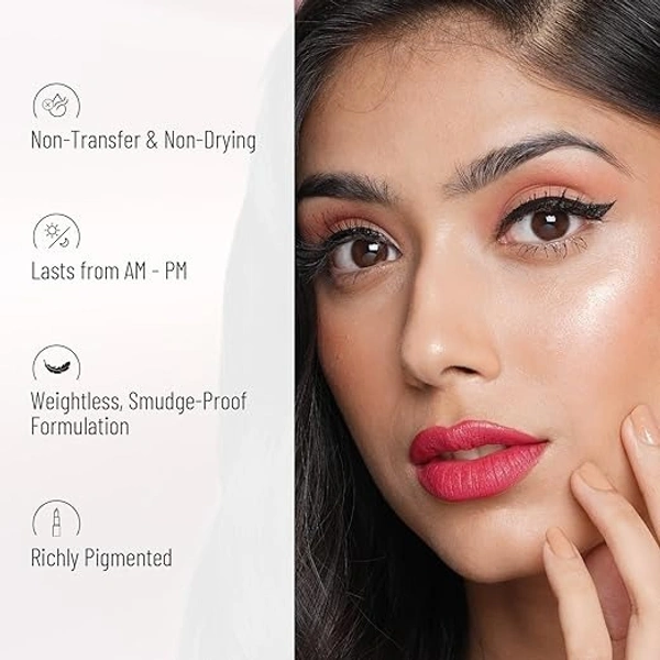 Swiss Beauty Non-Tranfer Matte Lipstick, Smooth & Waterproof - 2g, Orange Red