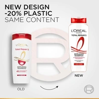 L'Oreal Paris Total Repair 5 Shampoo For Damaged Hair | Powered by Keratin XS Technology| Fights 5 Signs of Hair Damage- Frizz, Breakage, Dryness, Stiff... - 200ml