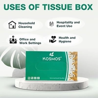 Kosmos Soft Touch Facial | Tissues Box Ultra-Soft & Absorbent - Hypoallergenic, Eco-Friendly, Gentle for Sensitive Skin - 17x20 cm, White