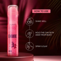 Engage Women Deodorant Blush , 150ml / 165ml (Weight May Vary) 8901725951009 - blush deo spray, Tickle Me Pink
