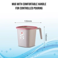 Cello Cubic Bathroom Set | Sturdy and Durable | Cubic Set | Lightweight and Rigid | Easy to Clean and Attractive Design - 18 LTR, Multi-Color