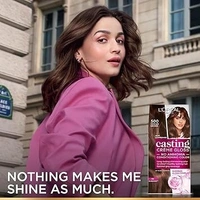 L Oréal Paris Casting Creme Gloss Small Pack Hair Colour Cream, 200 Ebony Black, 20g+20ml+5g 8901526105786