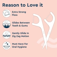 GUBB Dental Floss Toothpicks - Oral Hygiene Essential for Men & Women with Extra Strong Thread, Easy Access Design & Comfortable Grip| Gentle on...