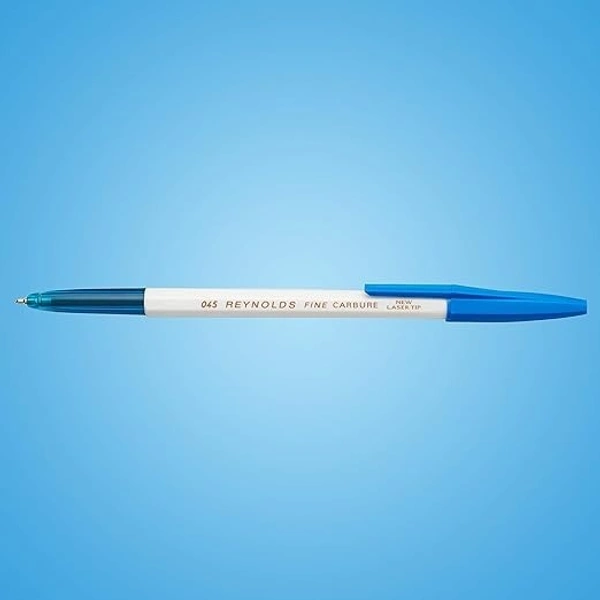 Reynolds 045 Fine Carbure Blue Ballpen, Pack of 10