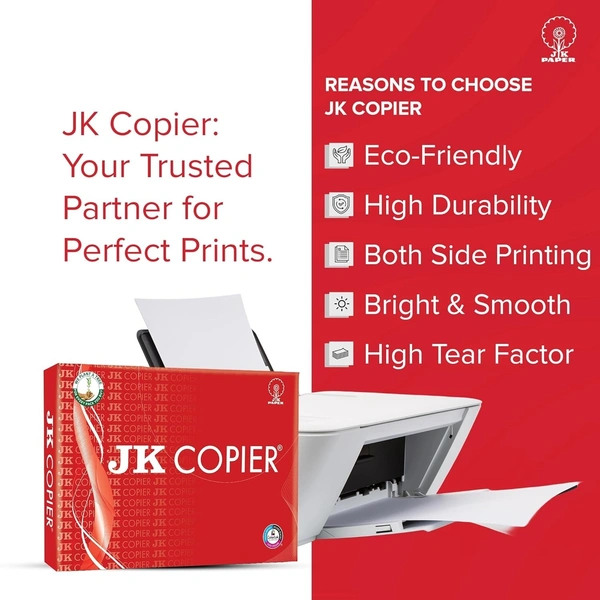 JK Copier Paper - A4, 75 GSM, 1 Ream, 500 Sheets