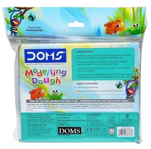 DOMS Modelling Dough 6 Shades(150gm) - 6shades