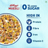 Kellogg's Muesli 0% Added Sugar 500 G | 12-In-1 Power Breakfast | India's No. 1 Muesli