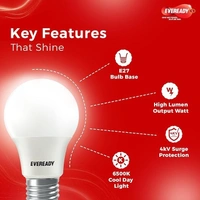Eveready 14W LED Bulb, Cool Day Light (6500K), E27 Base, Energy-Efficient, 4kV Surge Protection, Long-Lasting Durability, Pack of 1