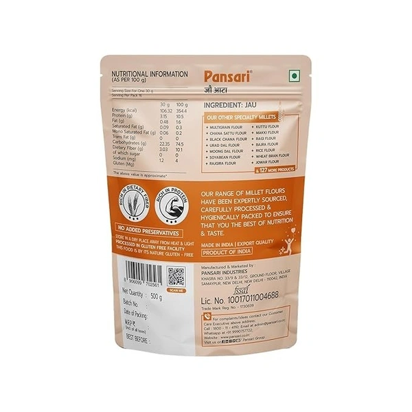 Pansari Barley Flour/Jau Atta