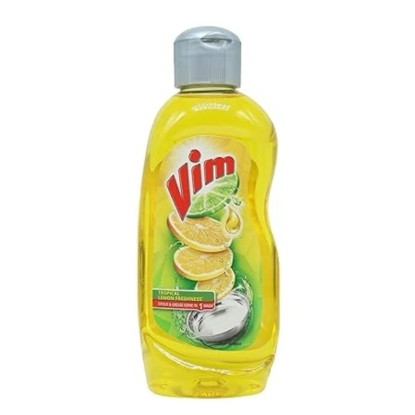 Vim Drop Liquid Lemon Dishwash - 225 ml Bottle