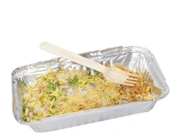 Aluminium Foil Container Box with Lid Pack for Food Packing, Baking, Takeaway | Disposable Foil Box for Meal Prep Storage Kitchen | Use and Throw Food Parcel Containers - Large, Silver