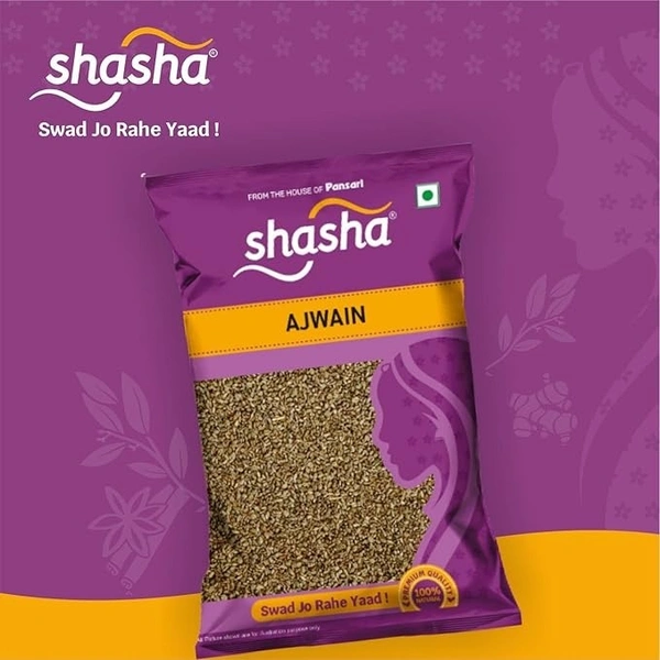 Shasha Spices, No artificial colors and No preservatives | Fresh masala, healthy and 100% Natural, Whole Carom Seeds (Sabut Ajwain) - 100g