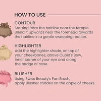 Swiss Beauty Cheek- A- Boo Face Palette With Blusher, Contour And Highlighter | Highly Pigmented And Easy To Blend Shades - 8 g