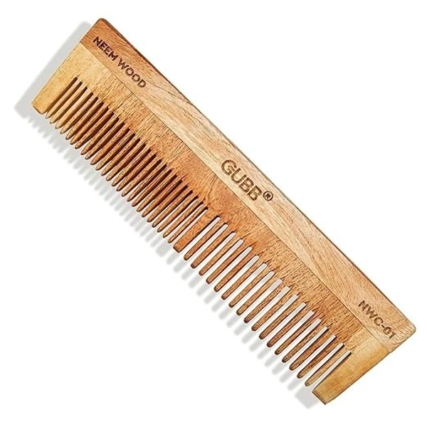 GUBB All-Purpose Neem Comb - Detangle, Control Frizz, and Add Shine | Perfect Neem Comb for Men and Women