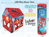 Marvel Spider-Man Kids Play Tent House - Spark Imagination and Endless Fun! - 41*28*37, Red & Black