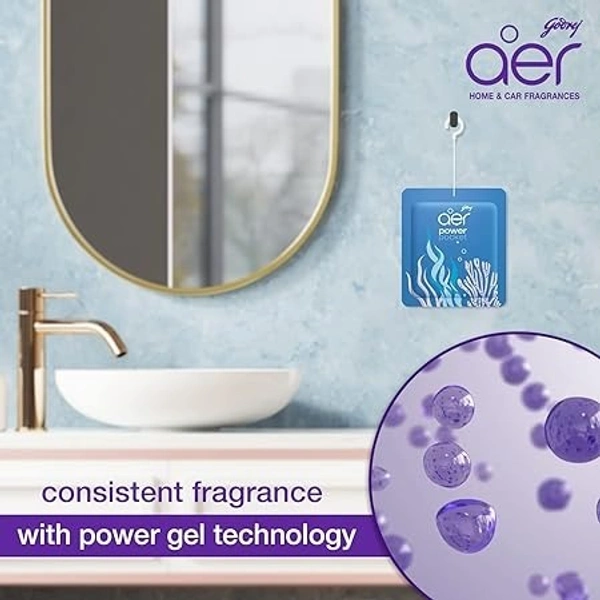 Godrej aer Power Pocket Bathroom Freshener – Assorted Pack of 5 (10g)| Lasts up to 30 days | Germ Protection
