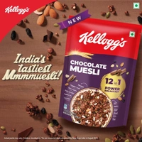 Kellogg's Chocolate Muesli 450g | 12-in-1 Power Breakfast | India s No. 1 Muesli | Multigrain Breakfast Cereal
