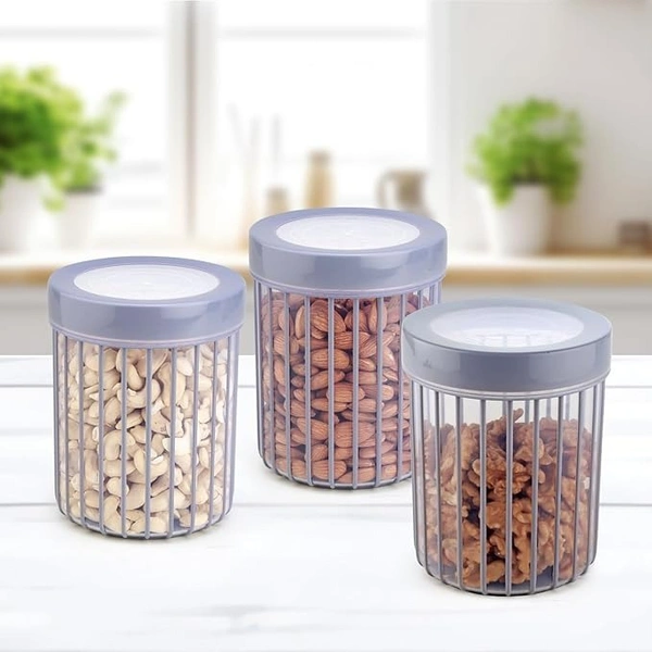 Joyo Better Home Linea Container 1500 ml (3 Pcs Set) - White - 1500 ML, White
