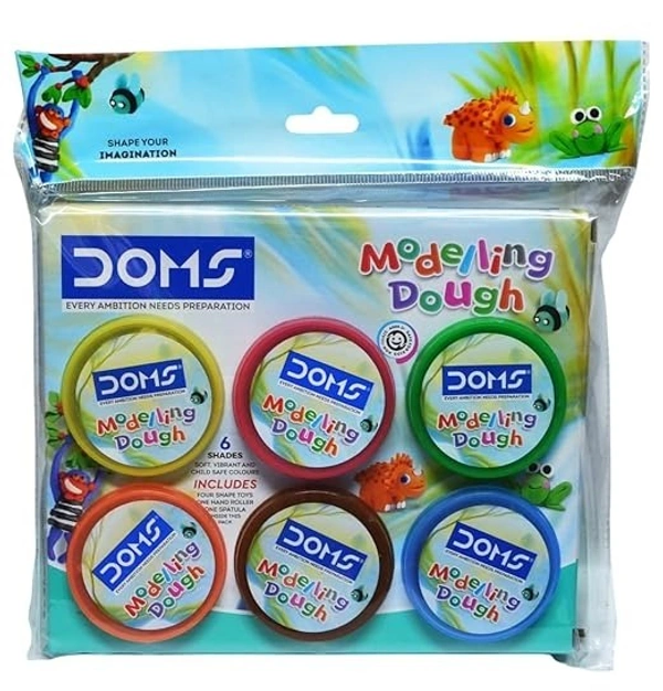 DOMS Modelling Dough 6 Shades(150gm) - 6shades