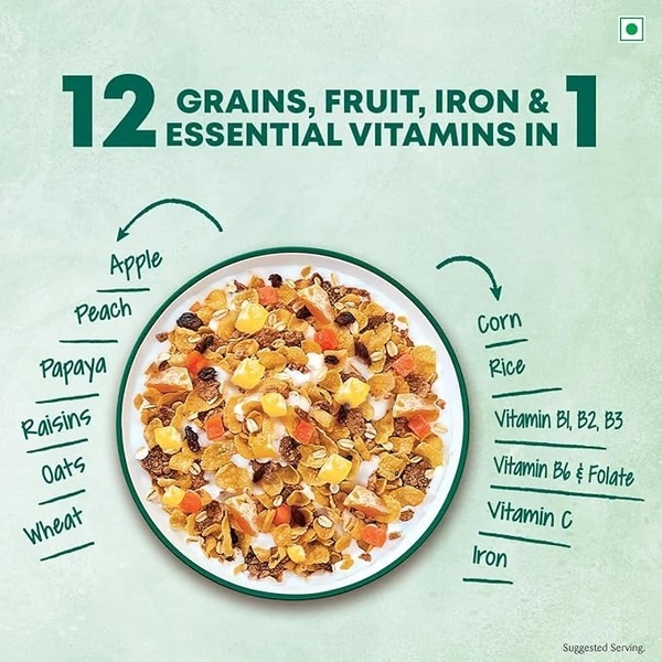 Kellogg's Muesli Fruit Magic 500G | 12-In-1 Power Breakfast | India'S No 1 Muesli | Multigrain Breakfast Cereal