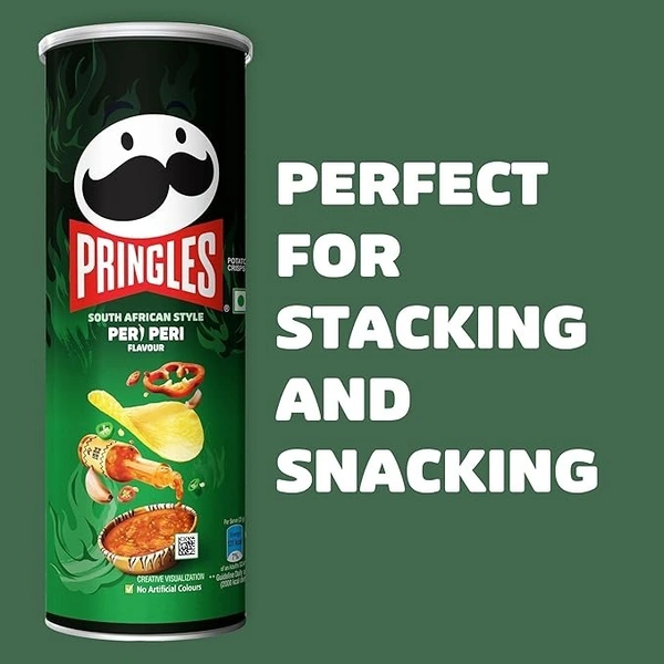 Kellogg's Pringles Peri Peri Jar, 102 Gram/107 Gram(Weight may vary) - 102g