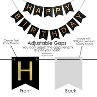 Happy Birthday Banner - Black
