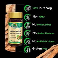 Zandu Ashwagandha 60 Veg Caps | 100% Pure Ashwagandha Root Extract | Scientifically Proven for Stress Relief With 5X Withanolide*| Boosts Immunity & Stamina | Rejuvenates Mind & Body| No Preservatives