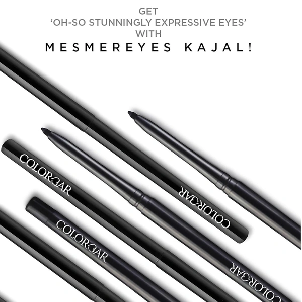 Colorbar Mesmereyes Opaque Pencil Kajal, | Moisturizing | Smudgeproof | Long Lasting - 0.35G, Black