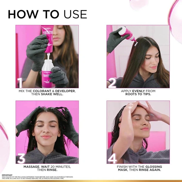 L'Oréal Paris Casting Crème Gloss Hair Color With Glycolic Gloss Complex | 5X Glossier Hair Color | Shade 316 - Burgundy 25g-20ml