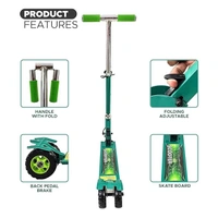 Archana Novelty Heavy Duty Skate Cum Scooter for Kids Learning & Play time|| with 3 Wheels & Upto 20kg Weight Capacity || Multicolor - Adjustable, Multicolor