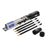 Doms Black Dooms Karbon R/T Super Dark Pencil Pack Of 10 With Erasner (Sharpner+Eraser)