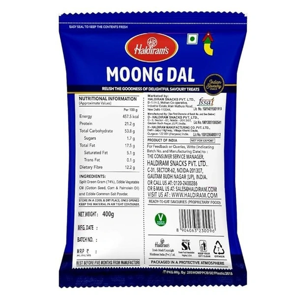 Haldirams Haldiram's Namkeen - Moong Dal, 400 gram