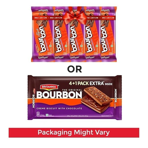 Britannia Bourbon (4+1) 500g On Pack Combo