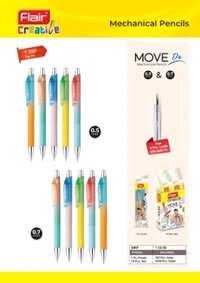 FLAIR MOVE Dx 0.7 mm 2B Mechanical Extra Dark Pencil| Premium Matt Finish Multicolor Pastel Shades Body, Comfortable Grip & Long Writing| Strong Lead| FREE 5 Leads In Each Pack| Pack of 10 Pencils