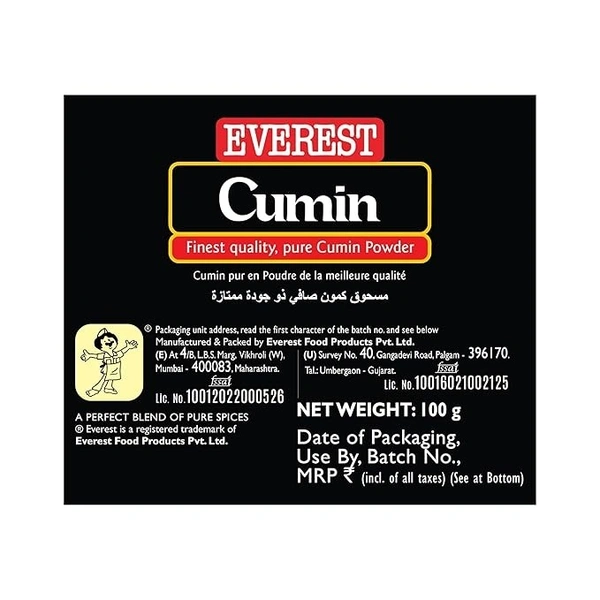 Everest Cumin Powder | Finest Quality | Pure Cumin Powder - 100g