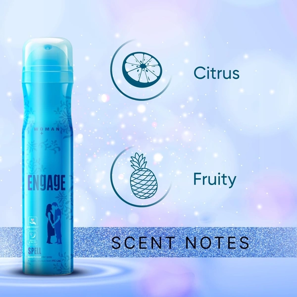 Engage Women Spell Deodorant  , 150ml/100g - 150 ML, Blue