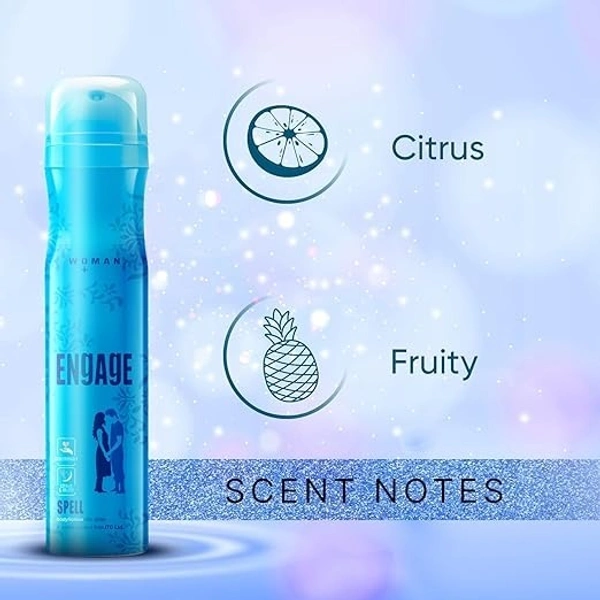Engage Spell Deodorant for Women, 150ml/165ml Deo Body Spray (Weight May Vary)