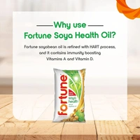 Fortune Refined Soybean Oil, 750gm Pouch - 750ML
